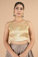 Golden Sleeveless Blouse3233 video